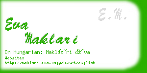 eva maklari business card